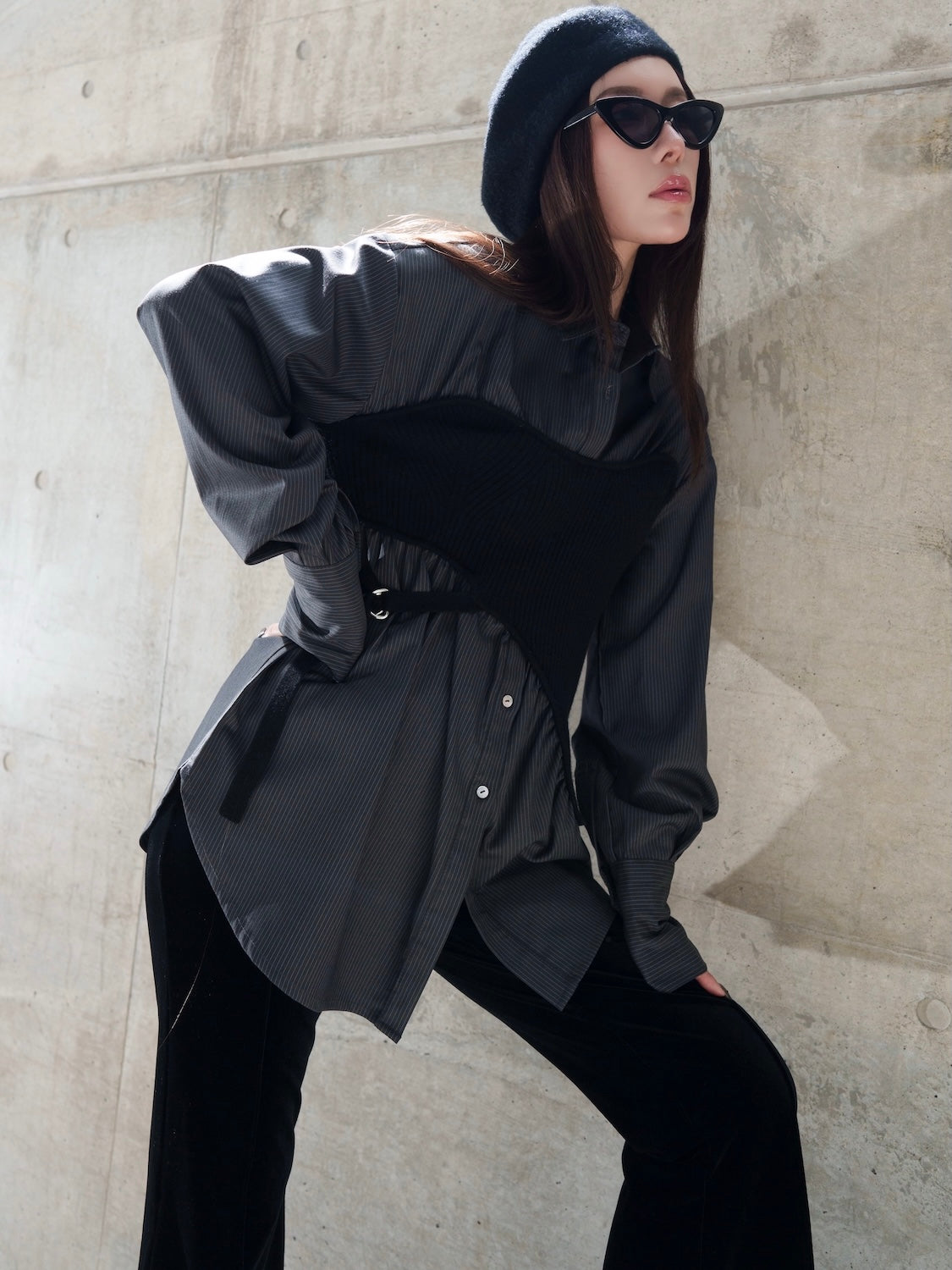 ドッキング KNITビスチェ シャツ