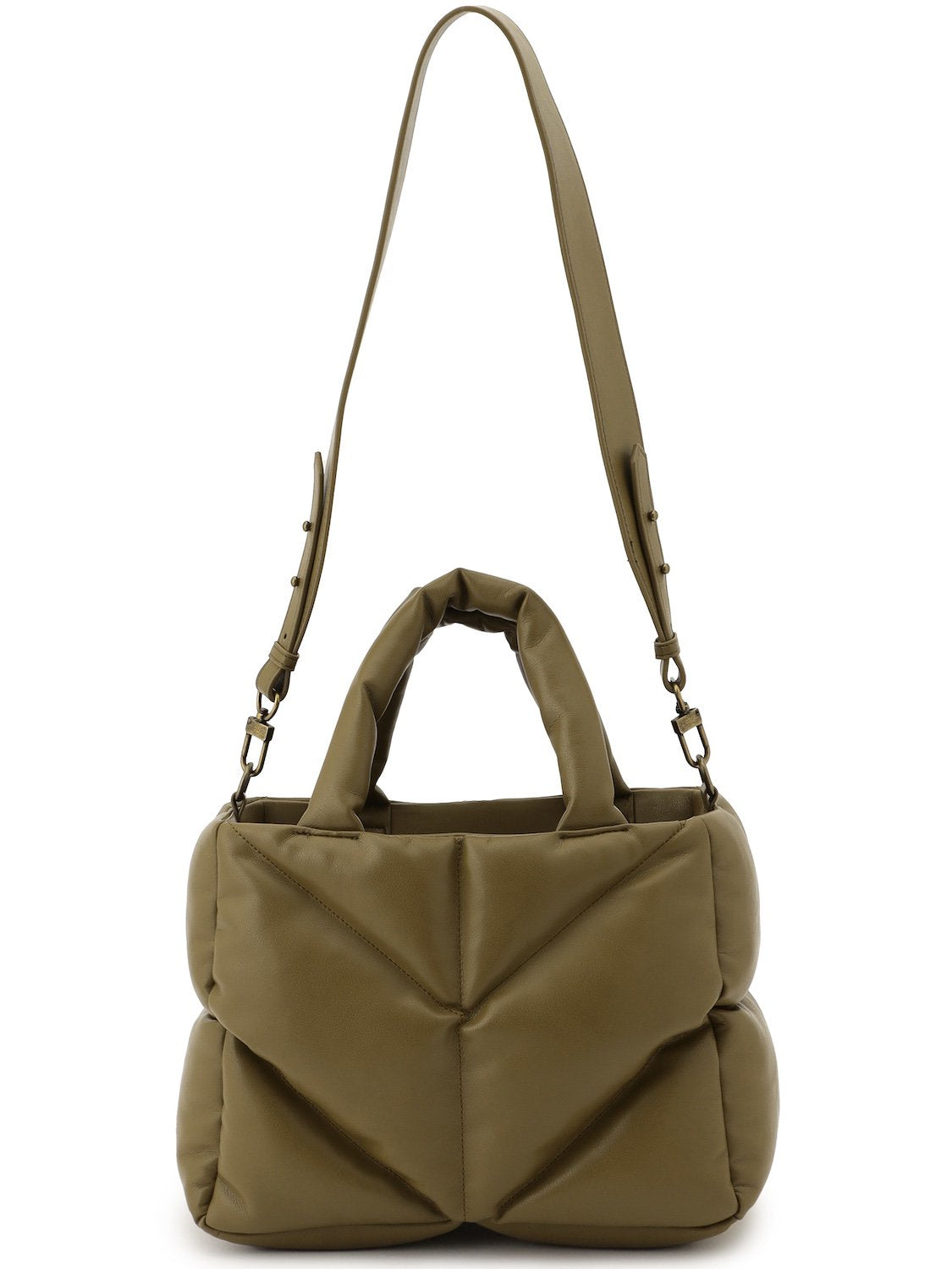 Small Quilting レザー ハンドバッグ