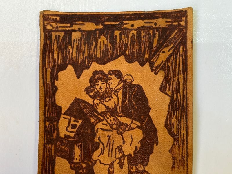 アンティークポストカード 革のポストカード レザーポストカード