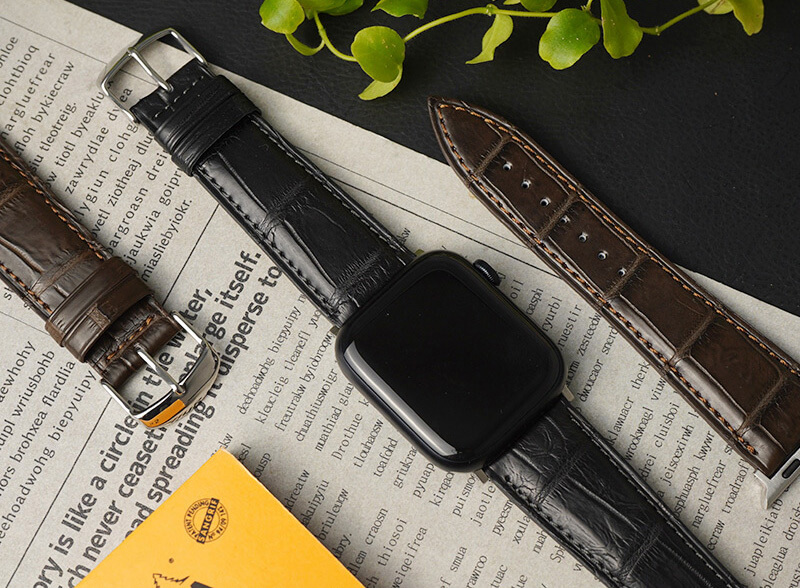 クロコダイル ワニ革】Apple Watch バンド 本革 49mm / 46mm / 45mm