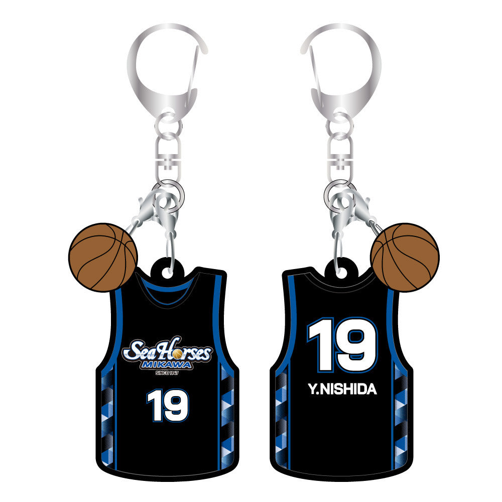 2024-25 ユニフォーム型ラバーキーホルダー（HOMEブラック/AWAY