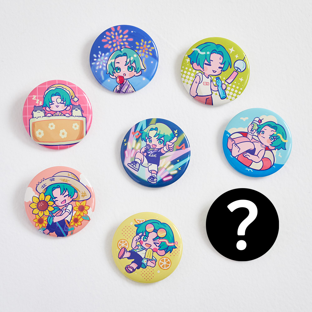 缶バッジくじ（7種＋シークレット1種） ※あたりは直筆サイン入り！ 【7