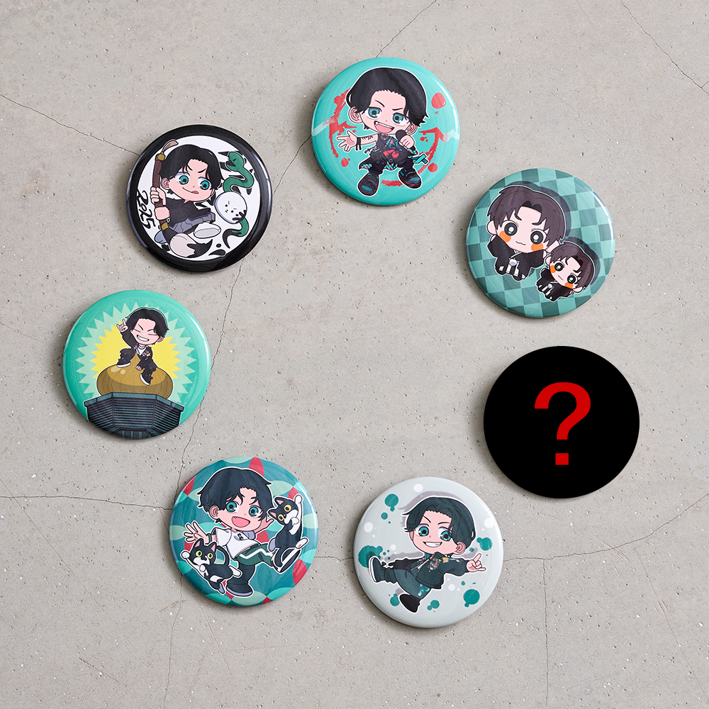 さようなら缶バッジくじ（6種＋シークレット1種）※あたりは直筆サイン