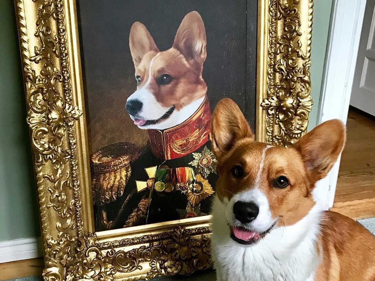 ワンちゃんがなんとも高貴な姿に…！『肖像画サービス』が話題沸騰