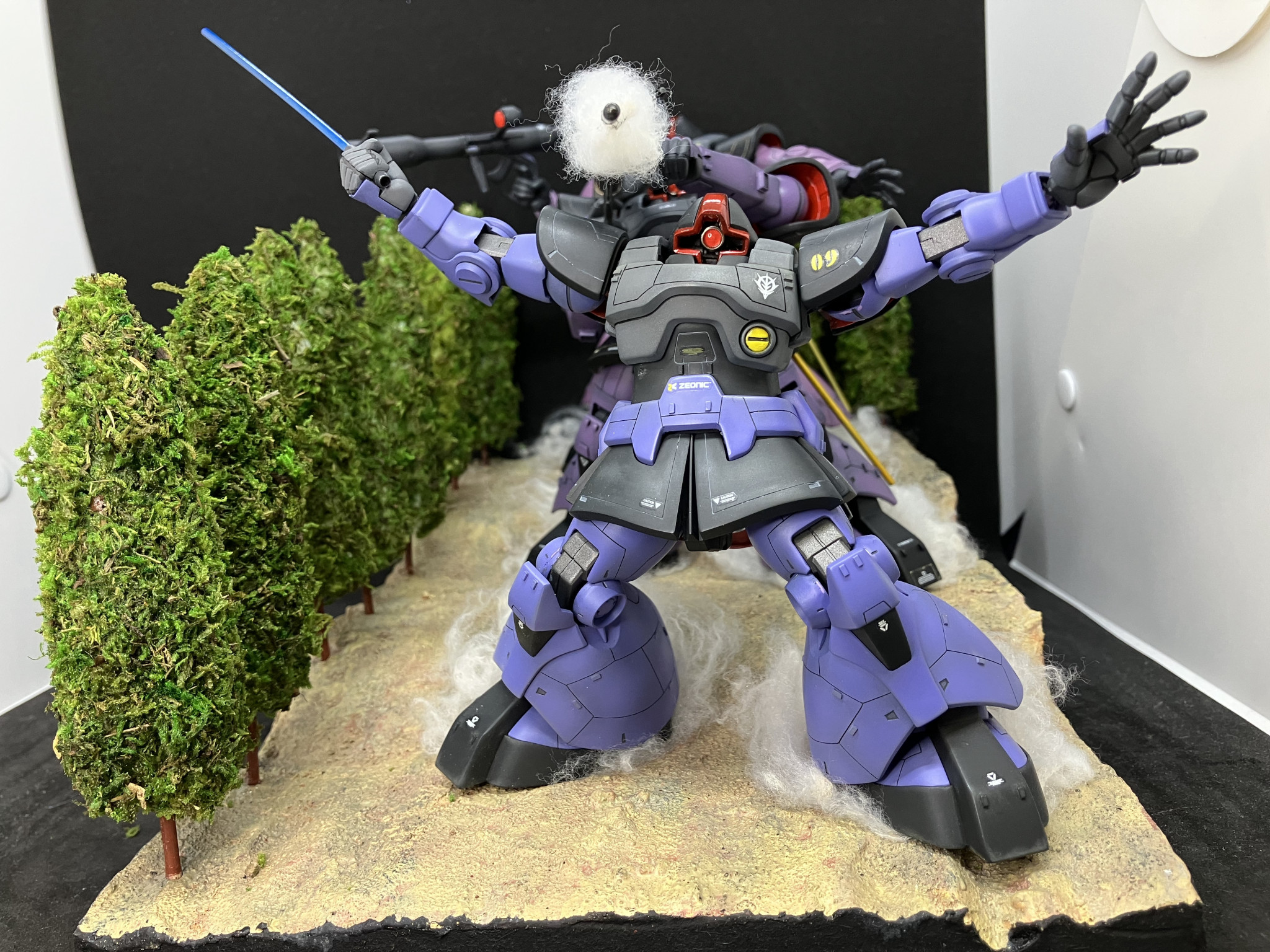 HGUC 1/144 ドム 黒い三連星 ジェットストリームアタック ジオラマ