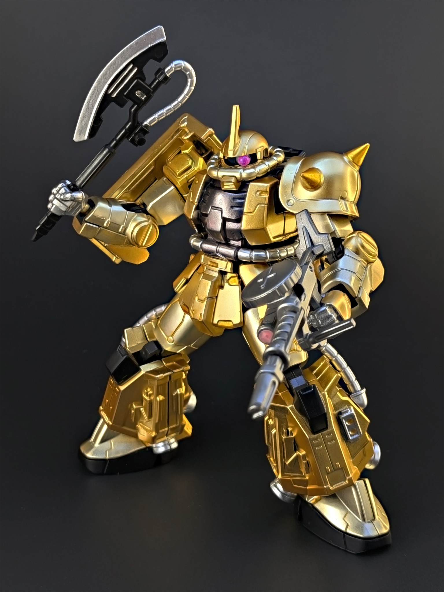 高機動型ザクII 黒い三連星 GフレームFA08 ゴールド塗装｜HDR_HDRさん