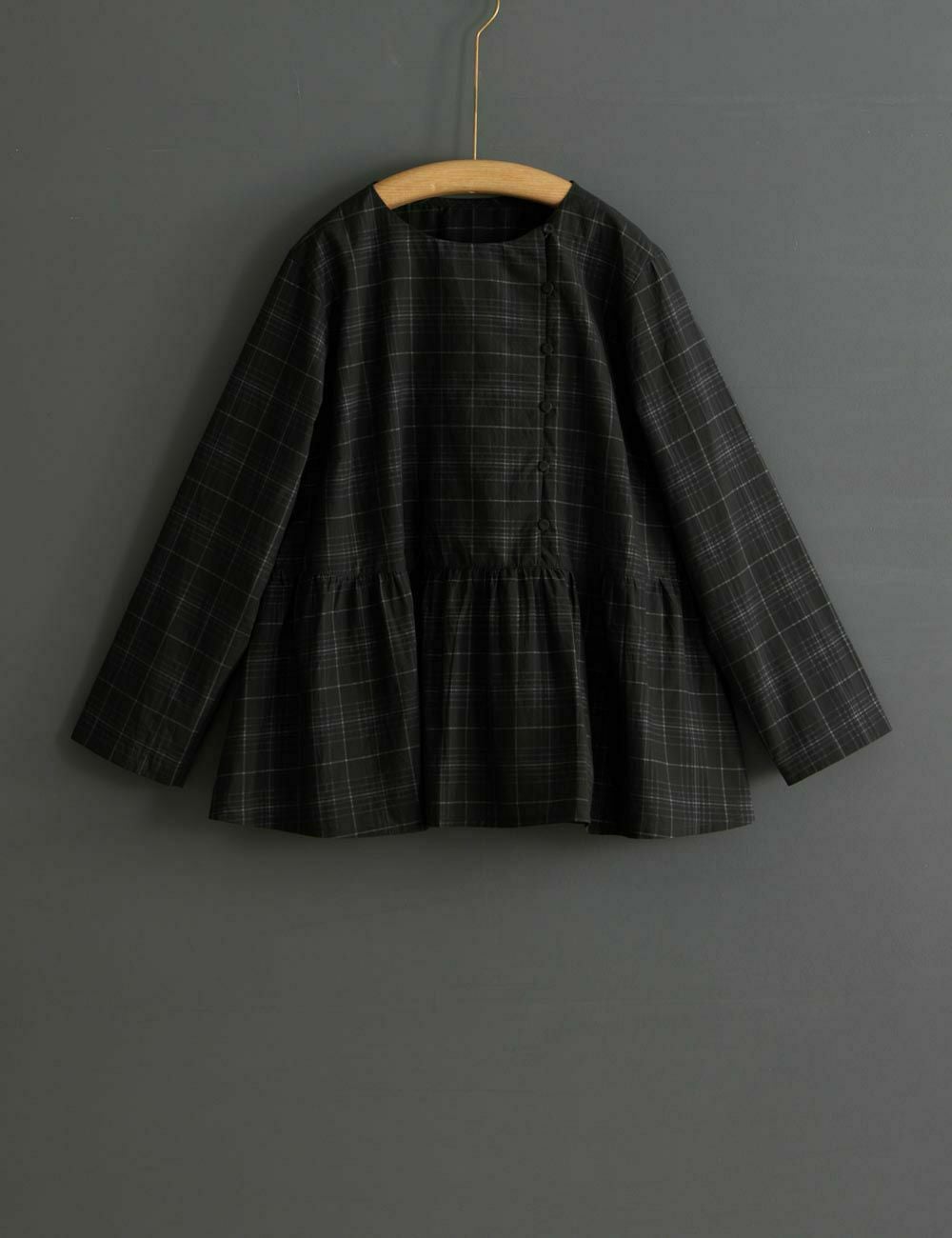 綿シルク透かしチェック ブラウス姫白根（ひめしろね） | 石見銀山 群