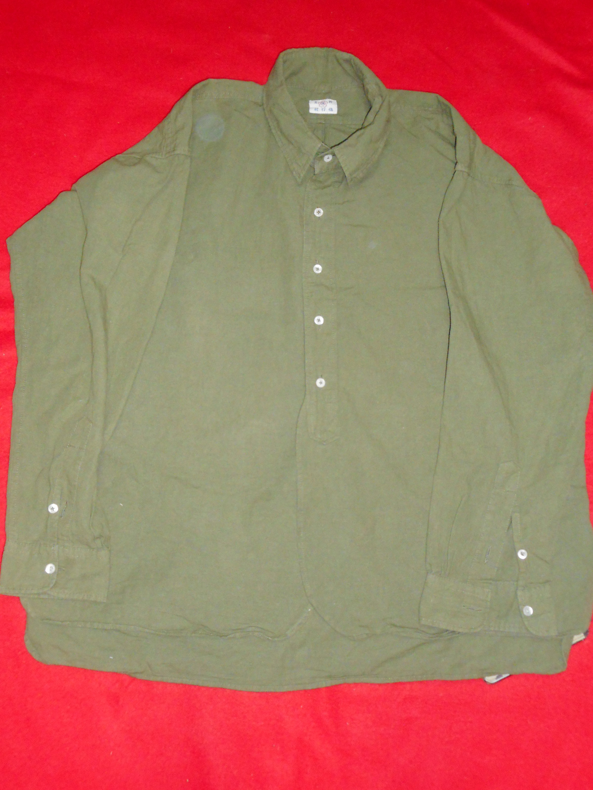 陸軍偕行社製国防色シャツ | 軍装奉行-日本陸軍 軍服 装備