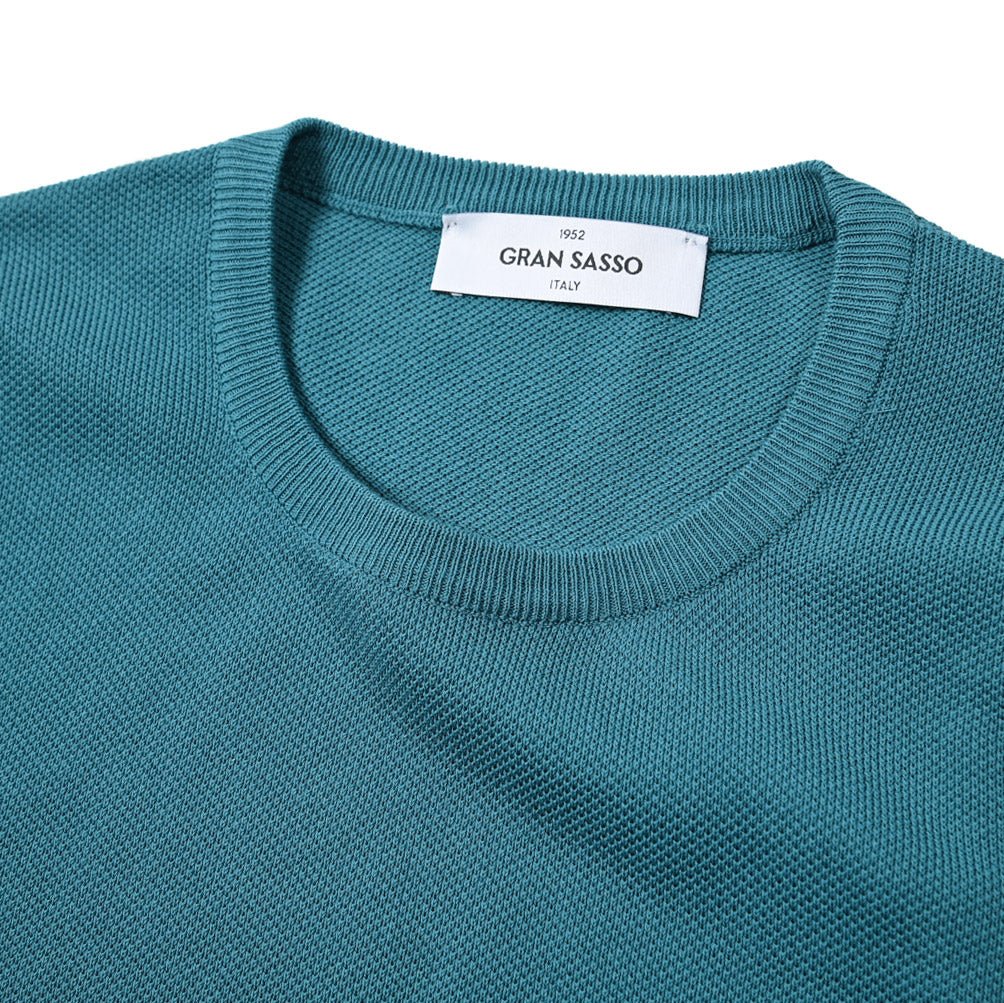 SALE｜GRAN SASSO グランサッソ / コットン100% クルーネック鹿の子