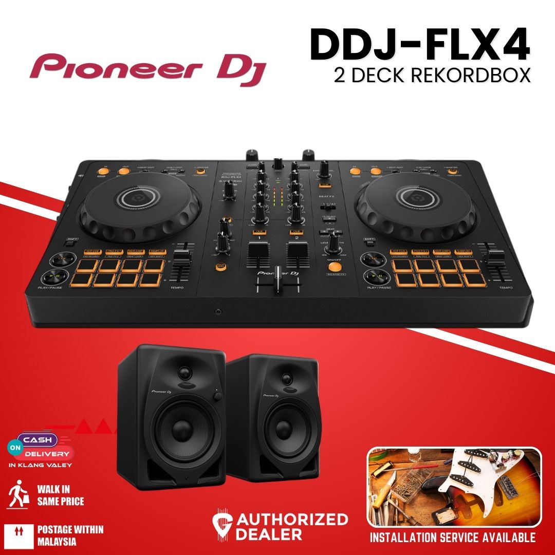 Pioneer DJ DDJ-FLX4 2-deck Rekordbox and Serato DJ Controller