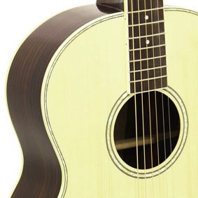 アコースティックギター】小ぶりなボディにアーチバックなどのこだわり