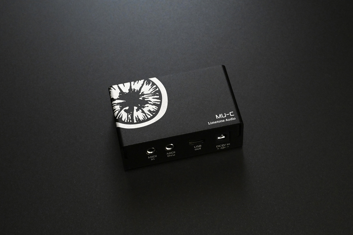 Limetone Audio MU-C｜MIDI信号を受信しUSB-MIDI形式に変換・出力する