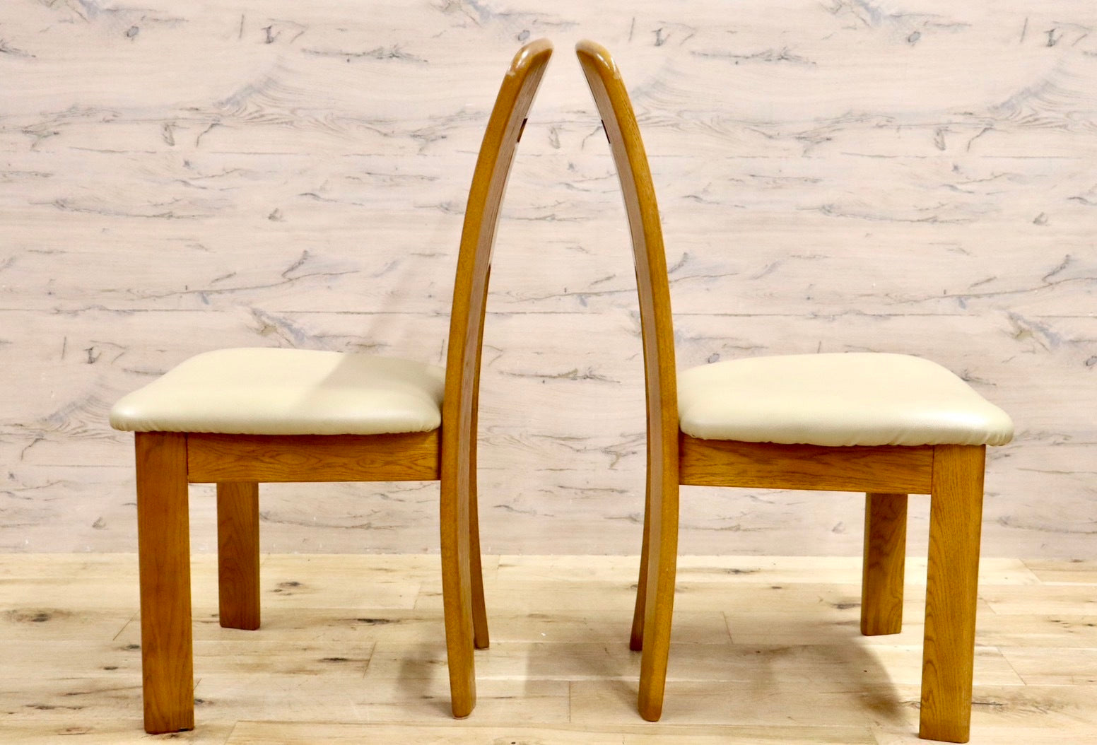 GMHS206B○浜本工芸 / HAMAMOTO ダイニングチェア 食卓椅子 合皮 楢材