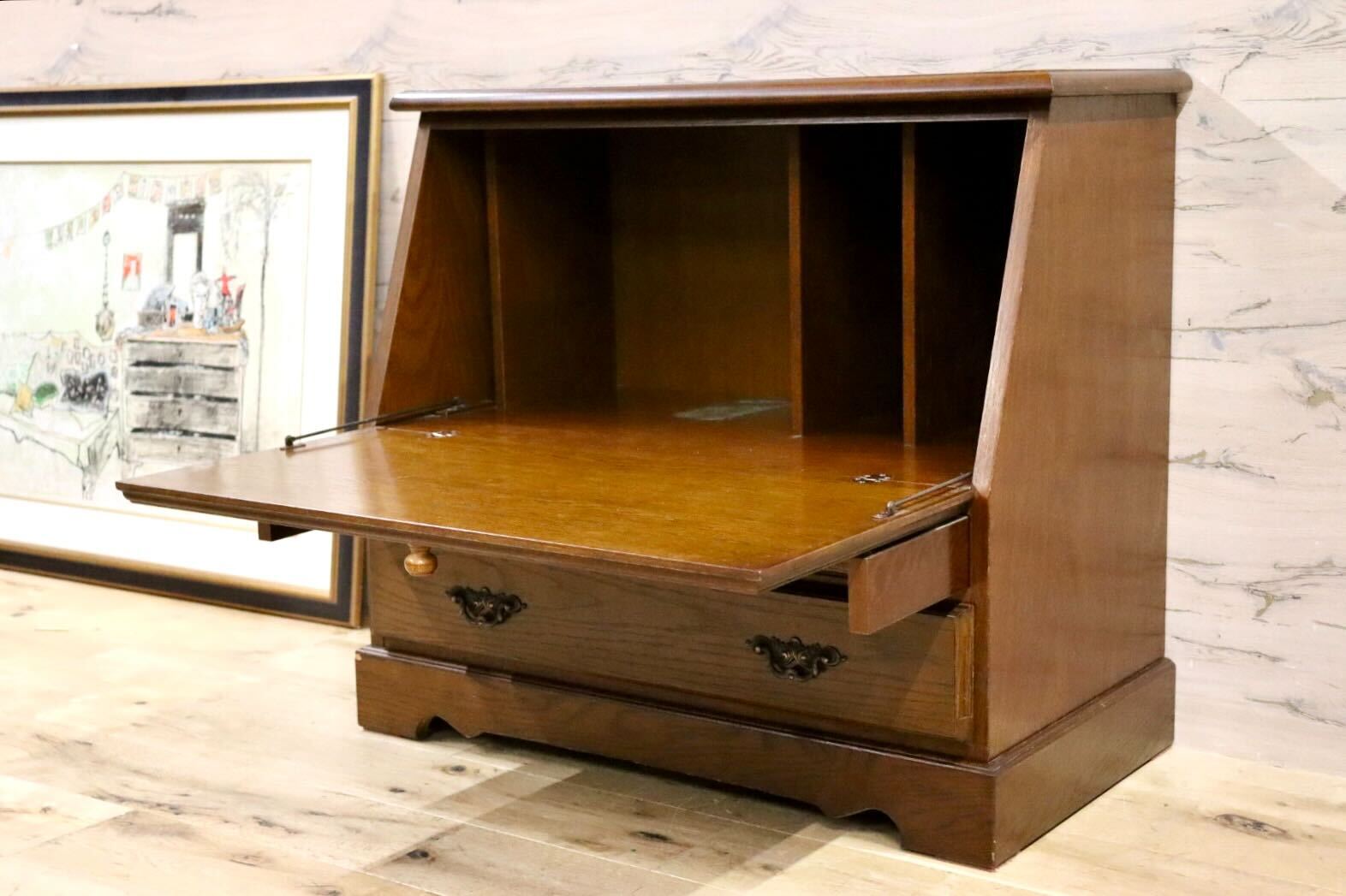 GMGS315○越後民芸 ライティングビューロー 座ビューロー ライティング