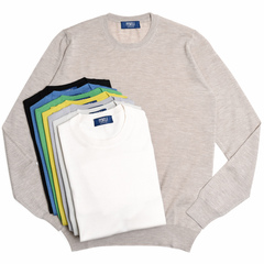 SALE】FEDELI（フェデリ）ハイゲージカシミアシルククルーネックニット