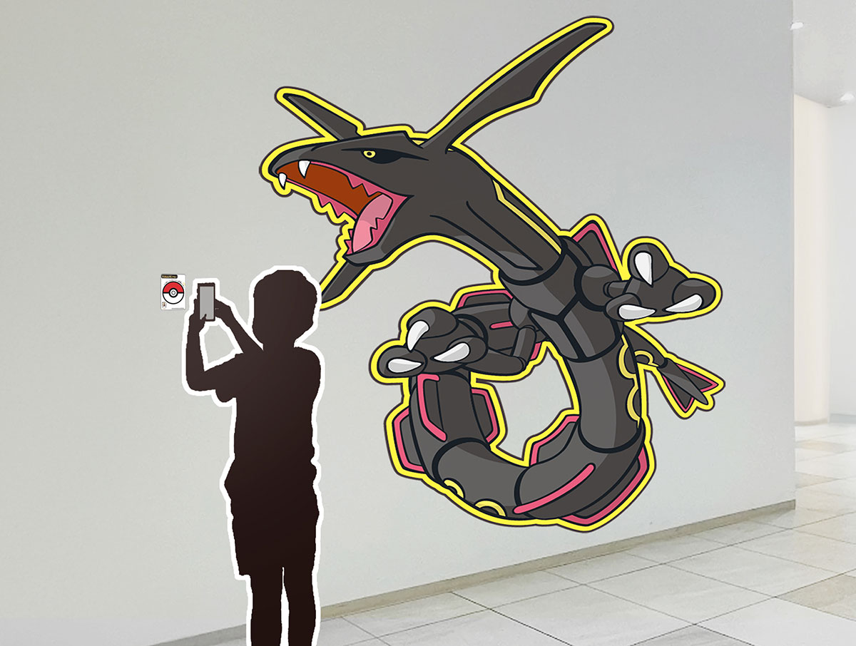 非売品】ポケモン ミラーアートボード 黒いレックウザ & ピカチュウ