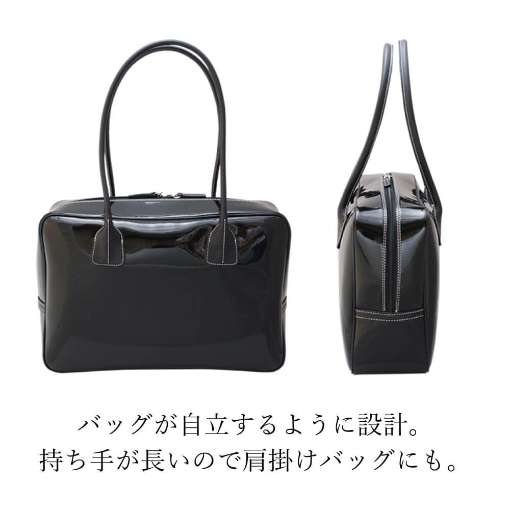 セレブボストンボストンバッグ レディース エナメル【濱野皮革工藝