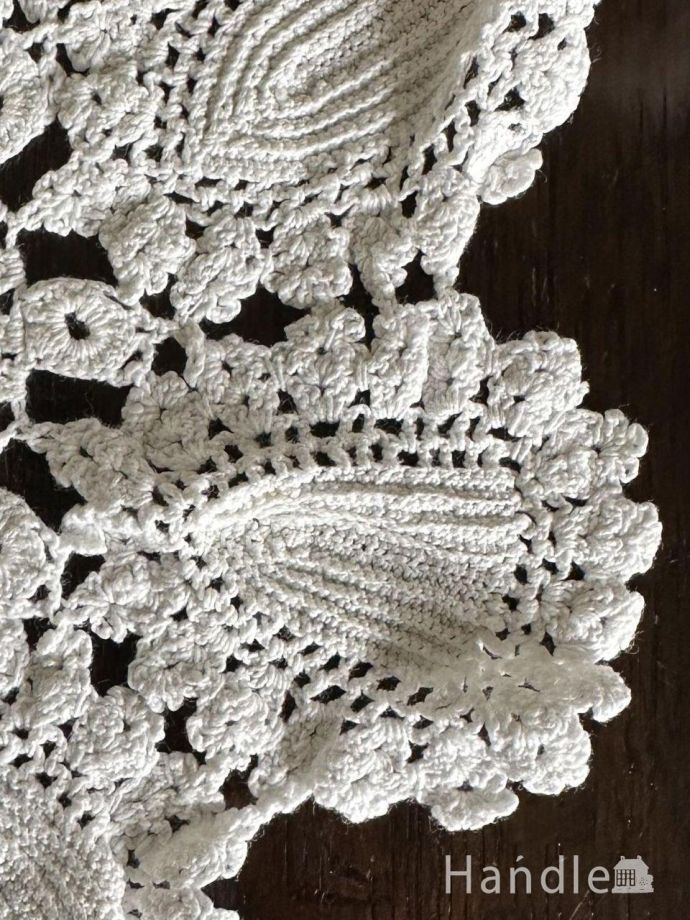 フランスのハンドメイドアンティーク雑貨、クロッシェレースのドイリー