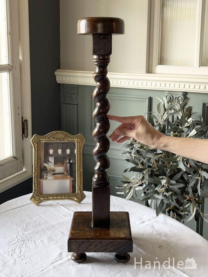 イギリスのアンティーク雑貨、木製のおしゃれなハットスタンド(m-8131