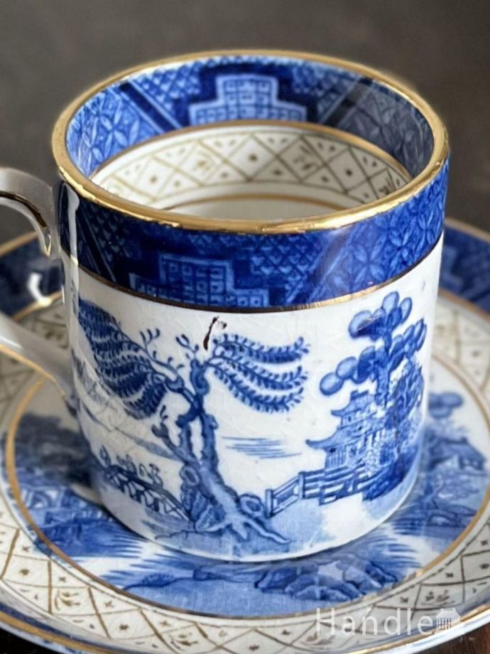 英国アンティークのデミタスカップ＆ソーサー、BOOTHS （ブース社）の