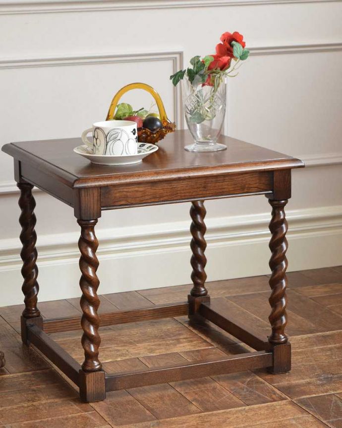 アンティーク風 サイドテーブル(y-106-f)｜アンティーク風