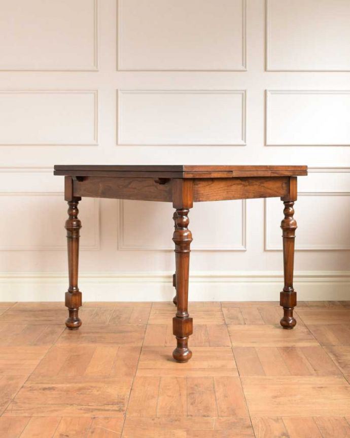 アンティーク風の家具、伸張式のドローリーフテーブル(y-269-f