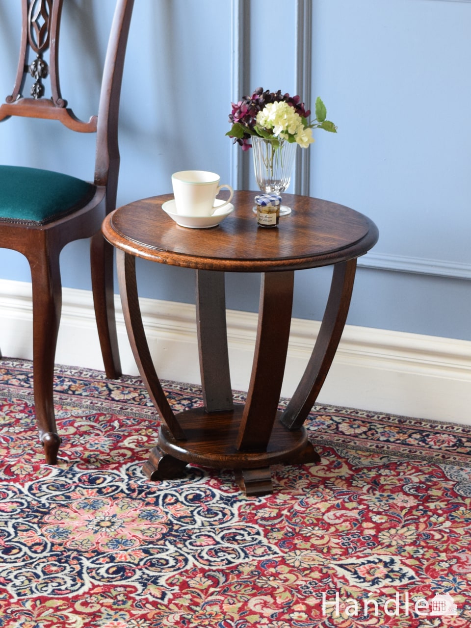 イギリスアンティークシンガーミシン鉄足テーブルディスプレイガーディ