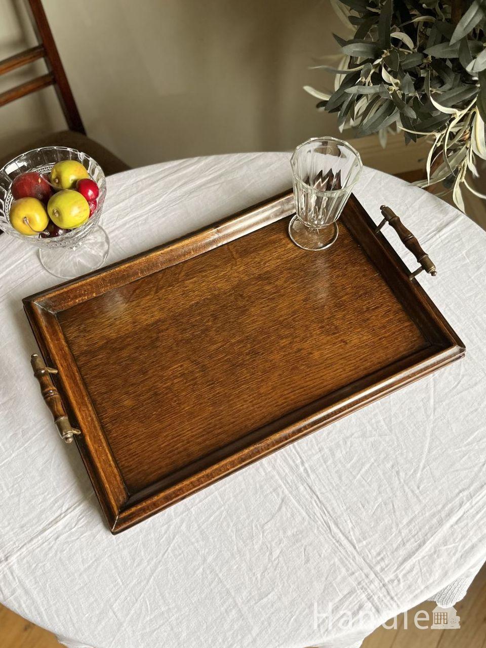 英国から届いた美しいアンティークのトレイ、シルバープレートの