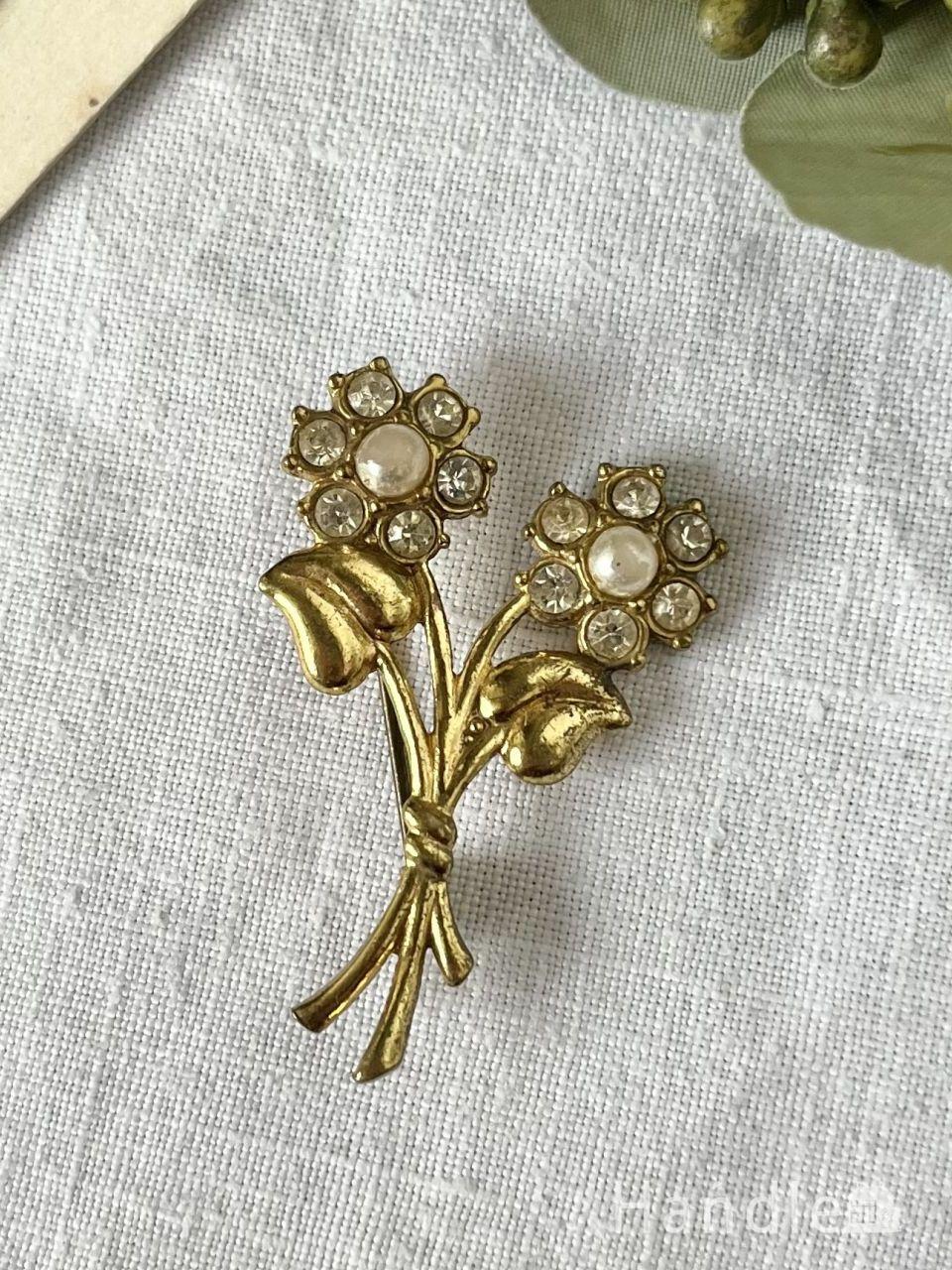 1940年代のアンティーク ブローチ（フラワー）(m-275-z)｜アンティーク雑貨