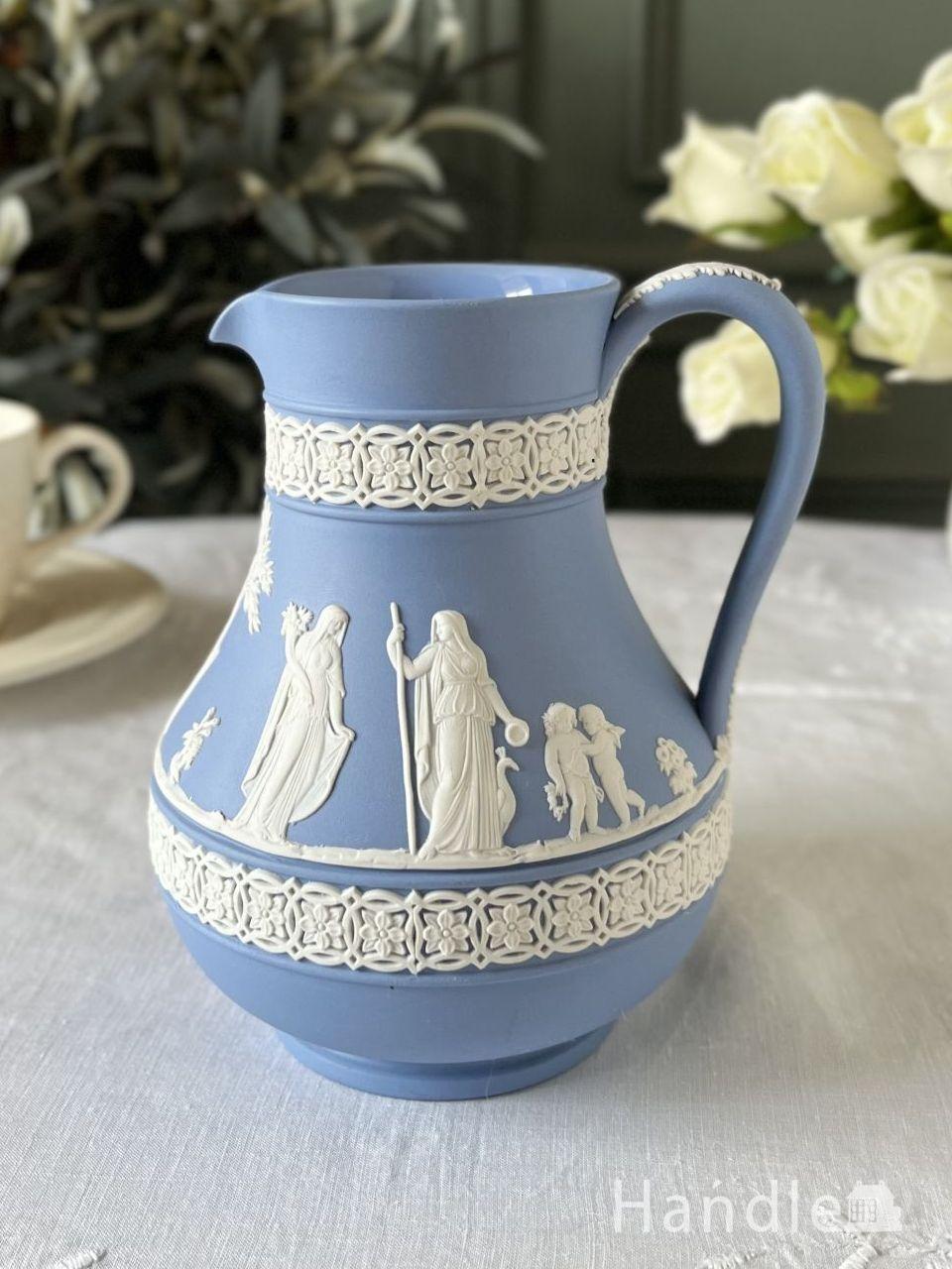 ウェッジウッドのジャスパーウェア、ペールブルー色のアンティーク