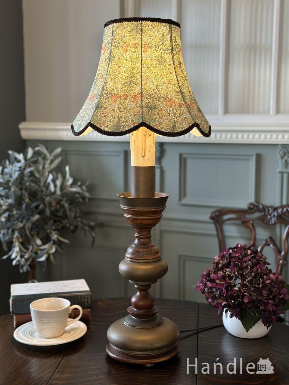 英国アンティークのスタンドライト、ガス灯ランプのおしゃれな