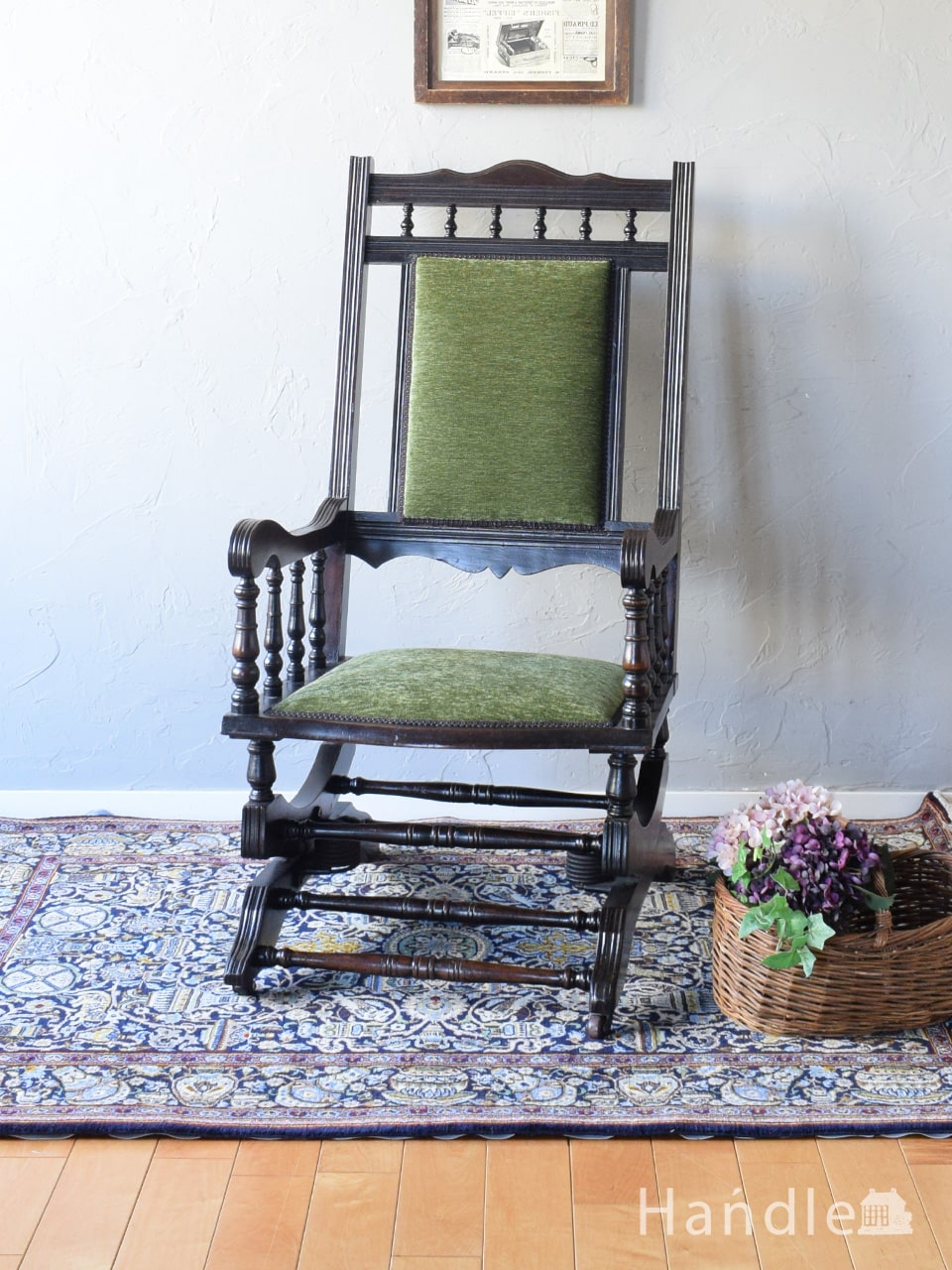 1890年代のイギリスで見つけたアンティークナーシングチェア(q-384-c