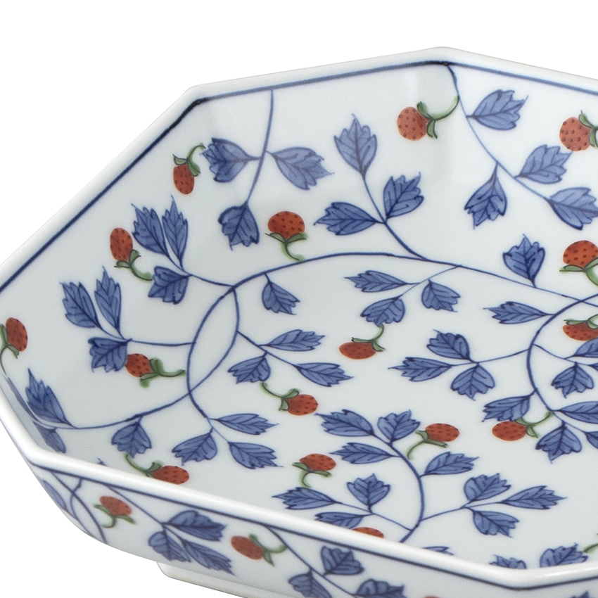 源右衛門窯 染錦苺絵(赤) 方皿: TORIYOSE | HANEDA Shopping 羽田空港