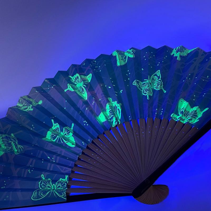 扇や 半げしょう / 金ウン扇子 フレンチブルドッグ/青[わんにゃん