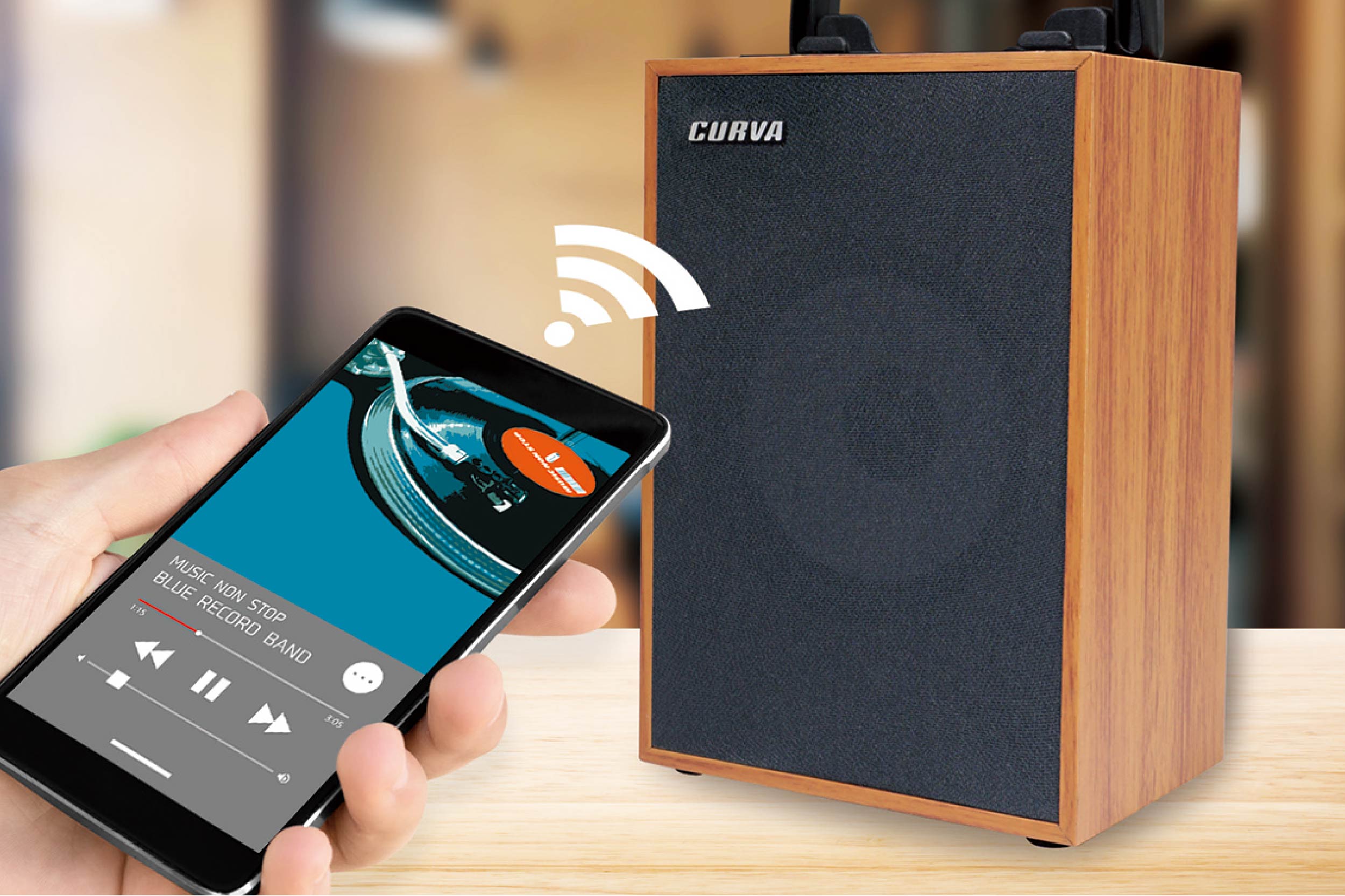 ウッド調ワイヤレススピーカー | 株式会社ハック