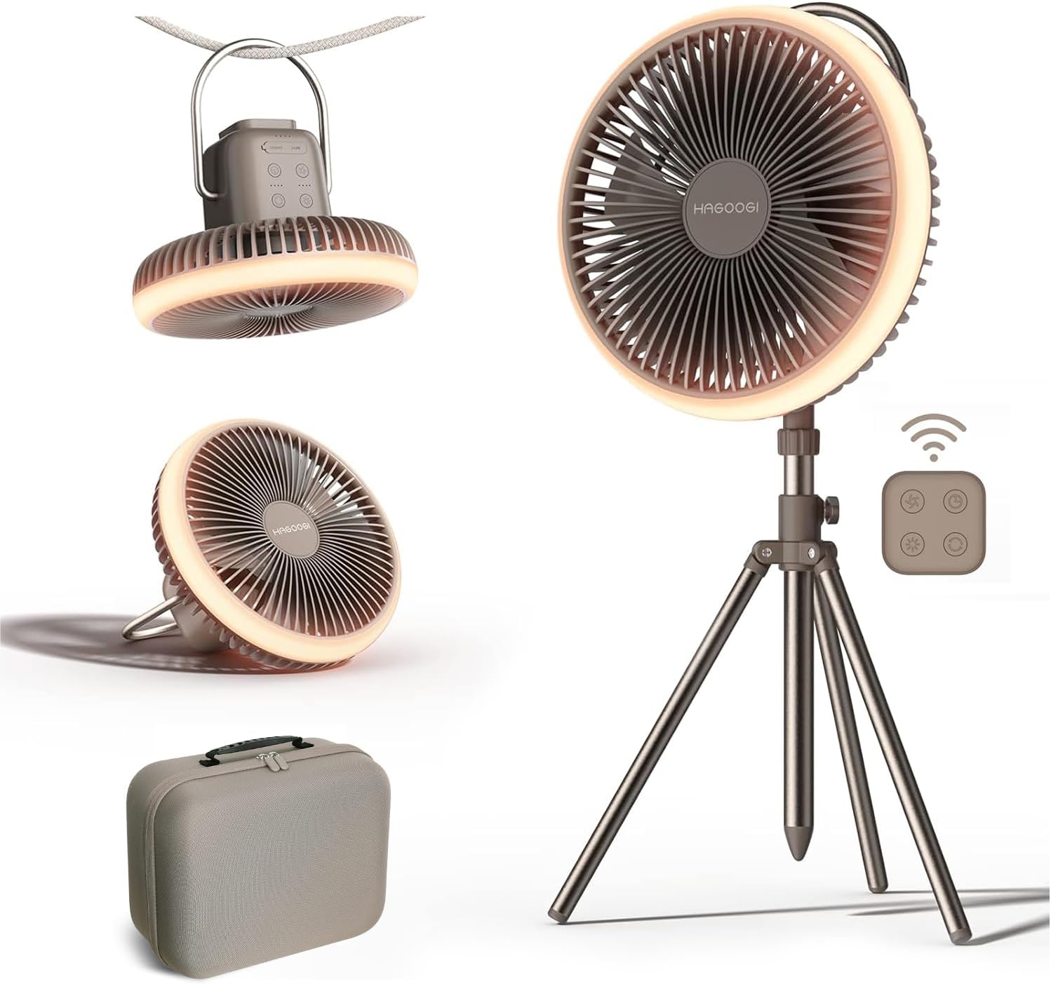 専門家が推奨】HAGOOGI(ハゴオギ) 扇風機 キャンプ 収納ケース付き 父