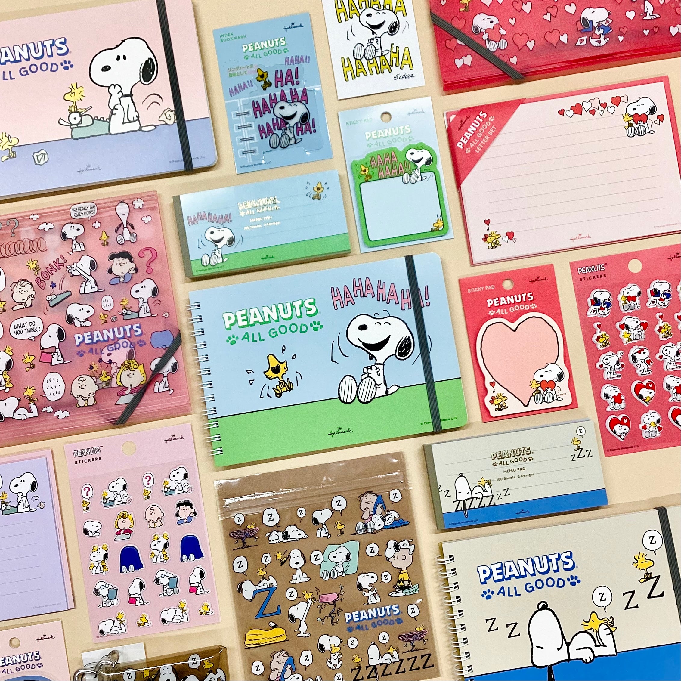 スヌーピー THINK 悩む【Peanuts All Good／横型リングノート】日本