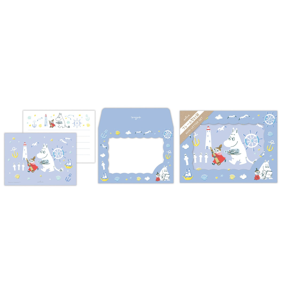 ムーミン Every day is an adventure 海への憧れ ブルー【ミニレター