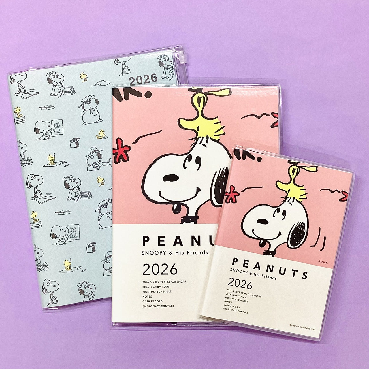 スヌーピー コーラルピンクスマイル【手帳｜A6マンスリーダイアリー