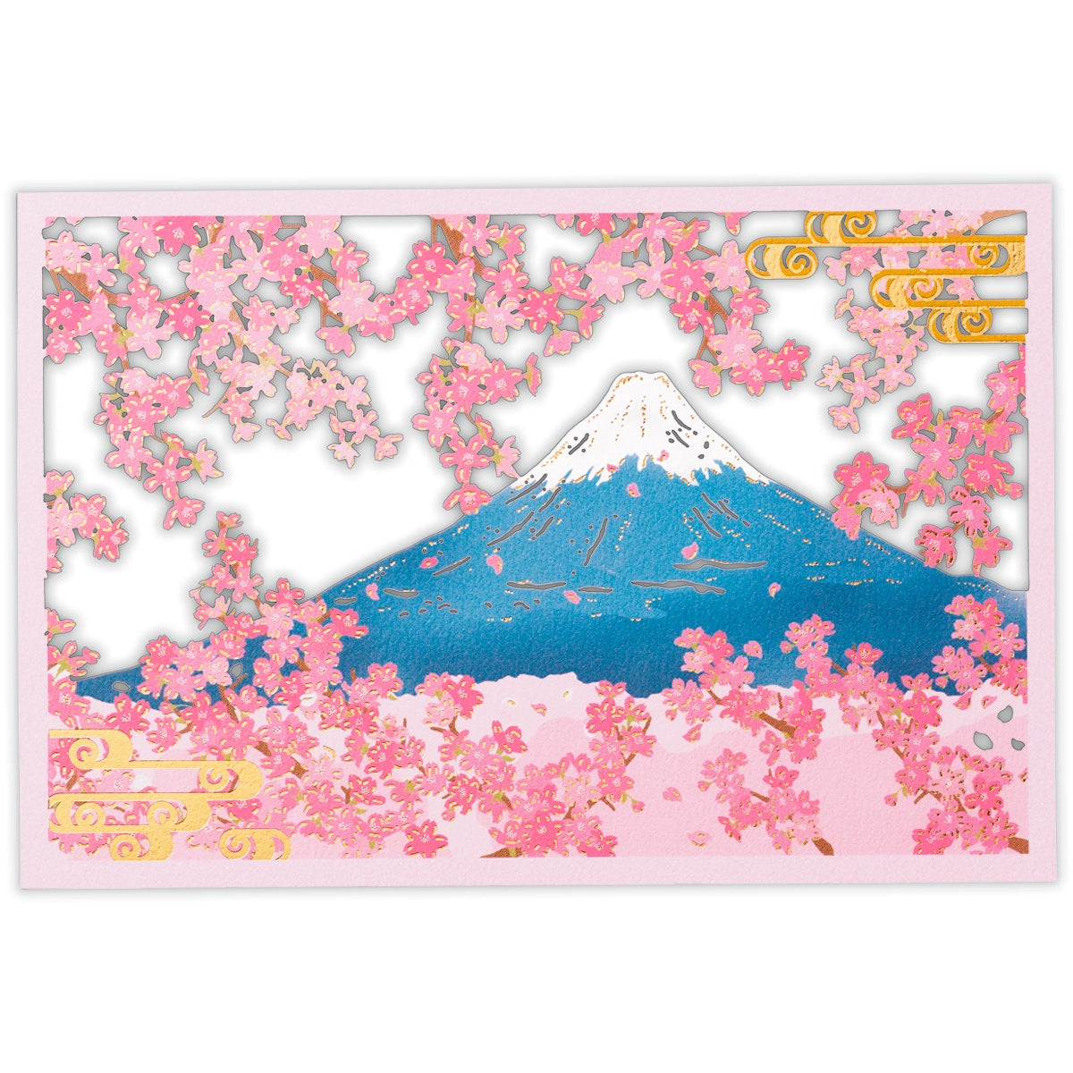 日本の美しさ 桜と富士【ポストカード／1柄1枚入り／レーザー