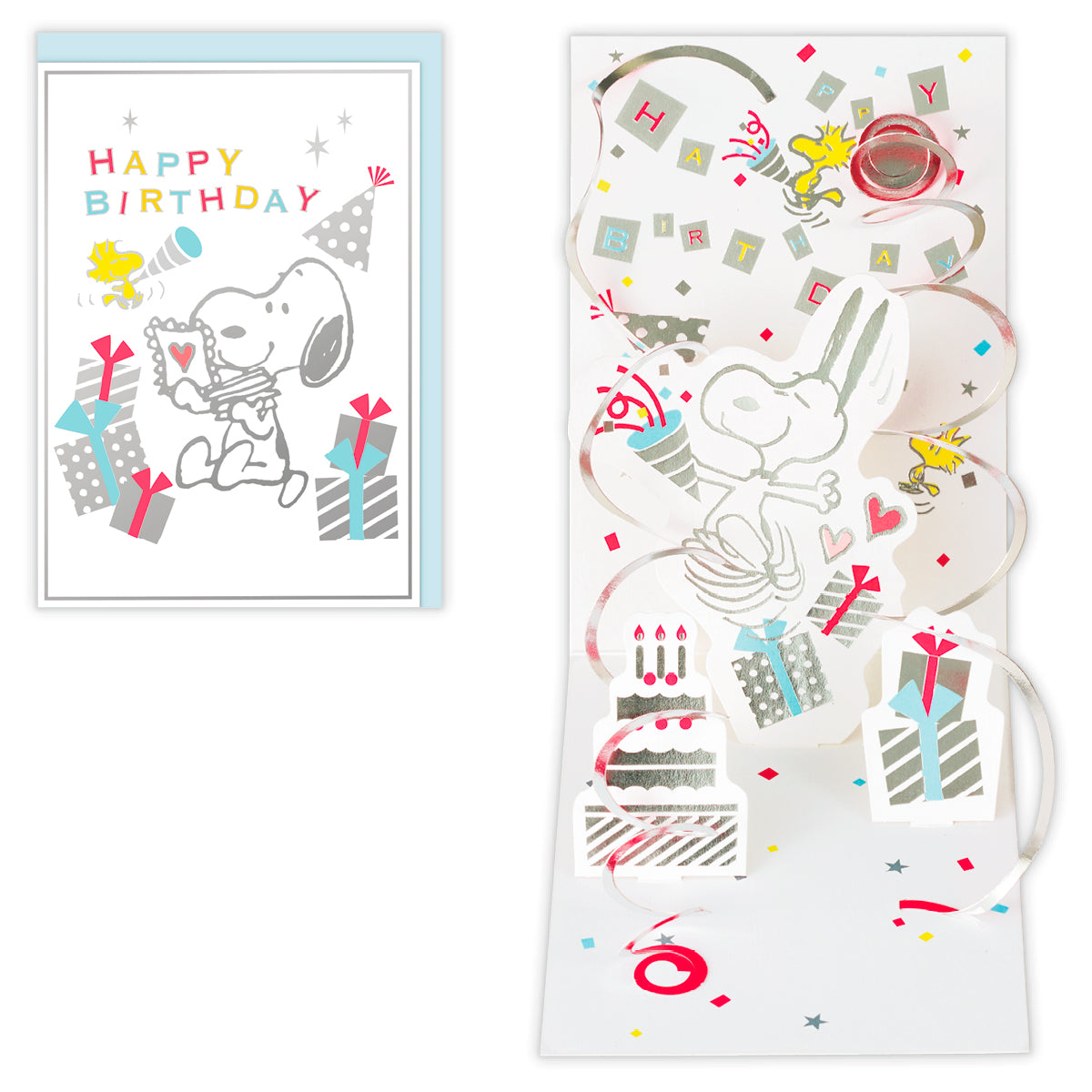 スヌーピー クラッカーでお祝い【誕生お祝い／立体カード】｜日本