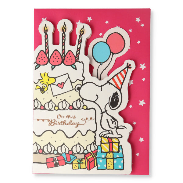 スヌーピー ダイカットケーキII【誕生お祝い／オルゴール】 – 日本