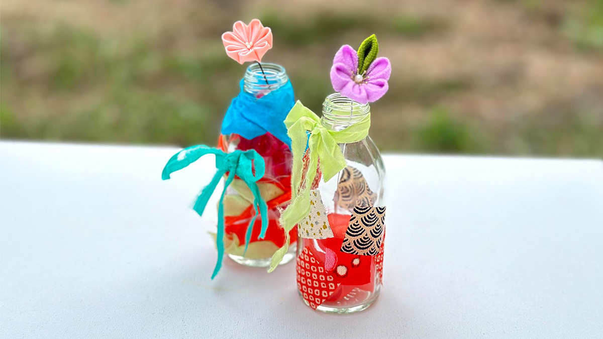 東京】チョコラBB presents「空き瓶を活用した つまみ細工 和風