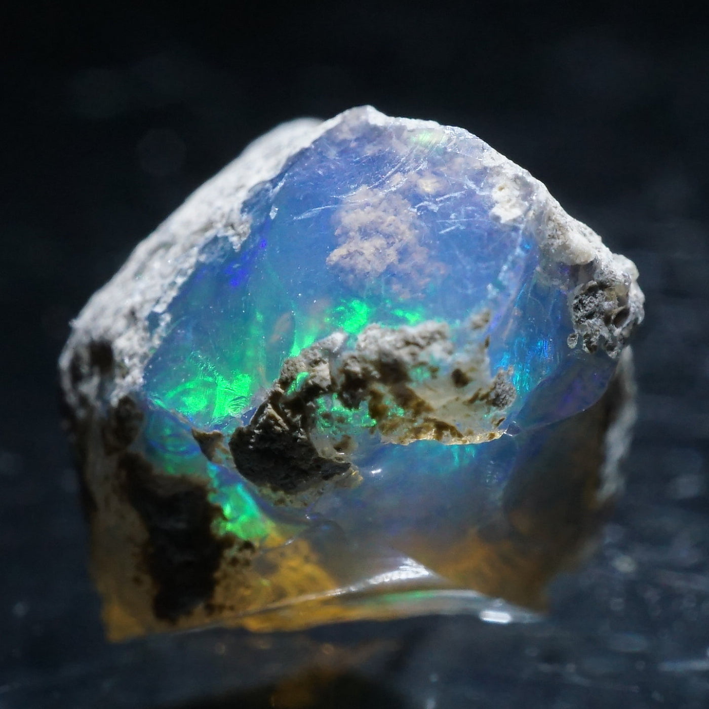 54ct】エチオピア オパール 原石 天然石 鉱物 標本 鉱石 虹 レインボー