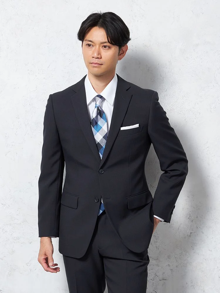 スーツ 2つボタン【WEB限定】4WAYストレッチ ストライプ