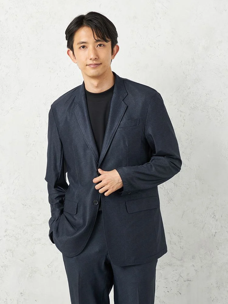 サックス 【上下セットアップ】プリントメッシュ ウォッシャブル