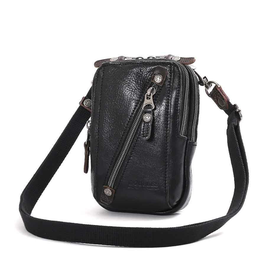 DOUBLES 2WAY ショルダー付きベルトポーチ 牛革 VIF-7201