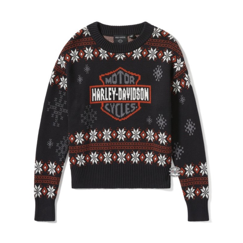 Maglione da donna Black Harley Holiday Harley-Davidson Taglia S