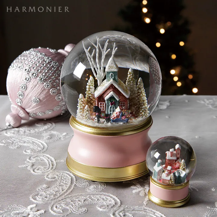 ミニスノードーム/ヴィレッジパステル（ピンク/グリーン/パープル