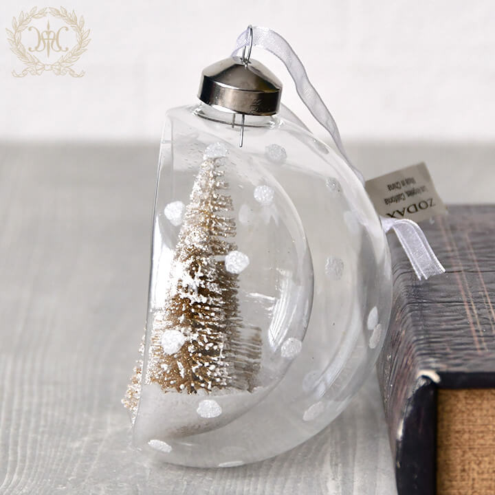 Web Store限定】ゴールドツリーガラスボールオーナメント φ10cm (ZODAX